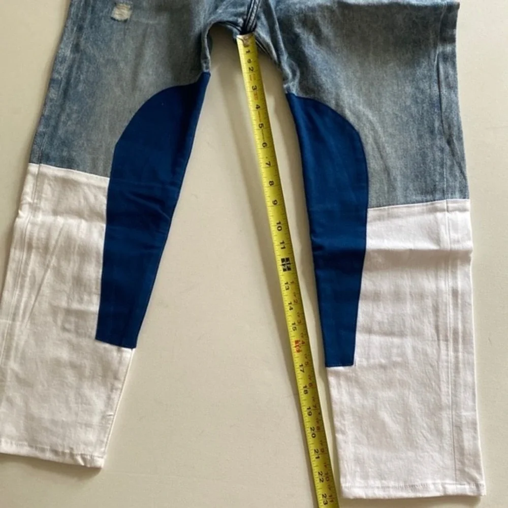 Free People x Sandrine Rose Womens Hi Waist Patch Jeans, Size‎ 27, NWT